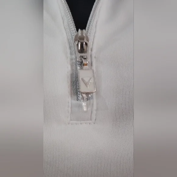 Callaway Women's White Zip-Up Sleeveless Blouse - Picture 8 of 8